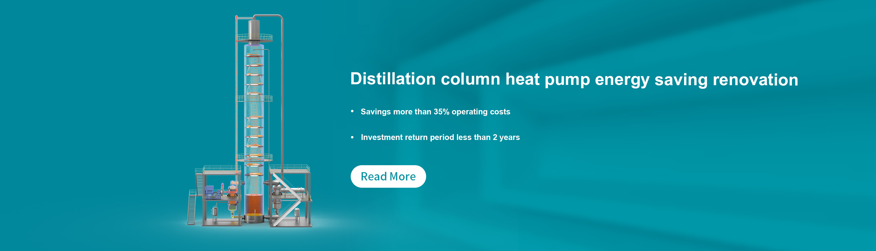 Distillation column MVR Heat Pump Energy Saving renovation